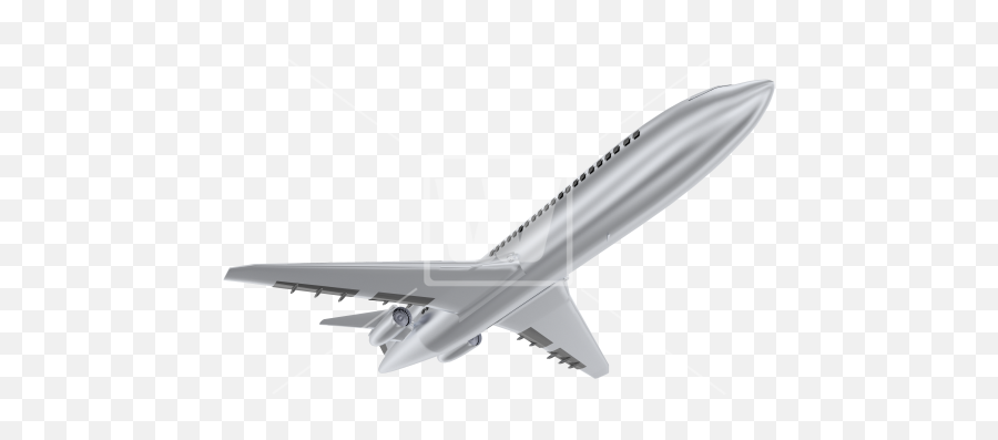 Download Hd Airplane On The Sky Png - Plane Render Png Silver Plane No Background Emoji,Airplane Emoji Png