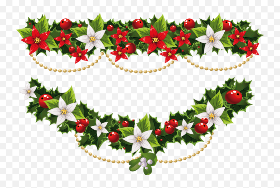 Transparent Christmas Banner Png - Christmas Flowers Poinsettia Clipart Png Emoji,Adornosde Emojis