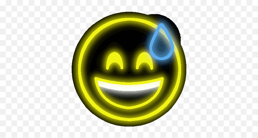 Neon Emoji Istickers 24 By Szymon Lapinski - Wide Grin,High 5 Emoji