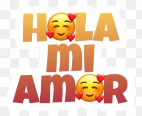 Love Amor Amor Hola Hi Mylove Sticker By 9alejandracruz - Stickers De Hola Amor Emoji,Hola Emoji