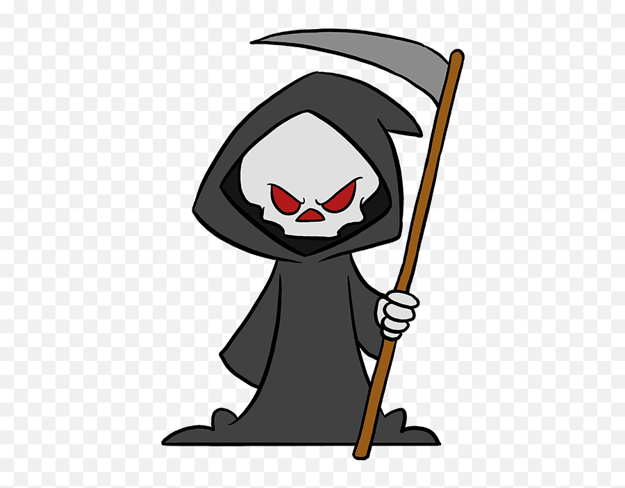 Grim Reaper Easy Drawing Clipart - Easy To Draw Grim Reaper Emoji,Copy/paste Grim Reaper Facebook Emoticon
