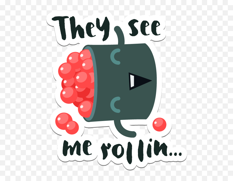 Sushi Stickers For Imessage - Dot Emoji,They See Me Rollin They Hatin Emoji