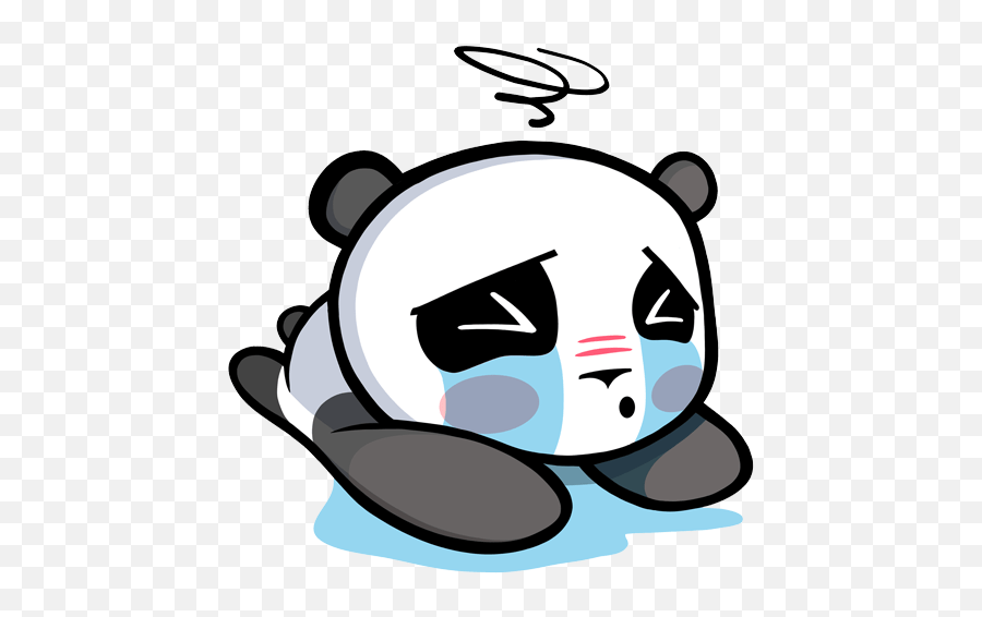 The Chichi Panda Sticker Pack By Cute Panda Town By Lee Jay Emoji,Crying Emoticon Sticker