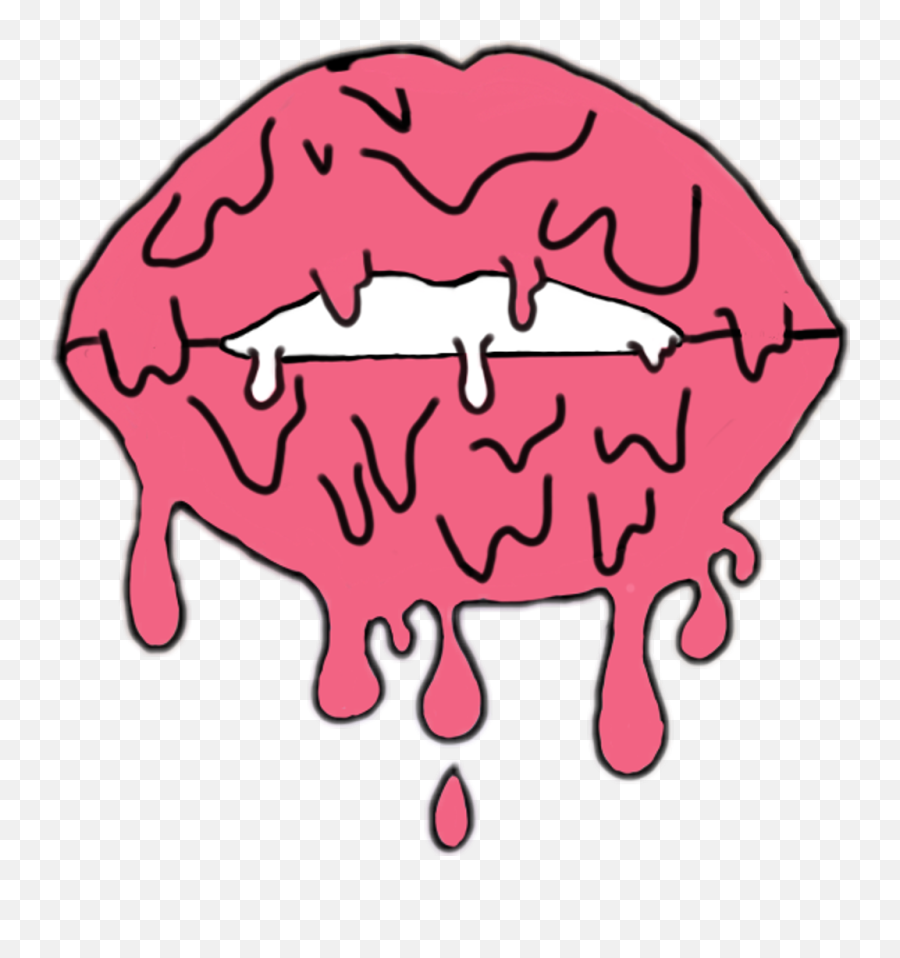Lips Sticker - Mouth Grime Art Png Clipart Full Size Emoji,Censored Emoji Png