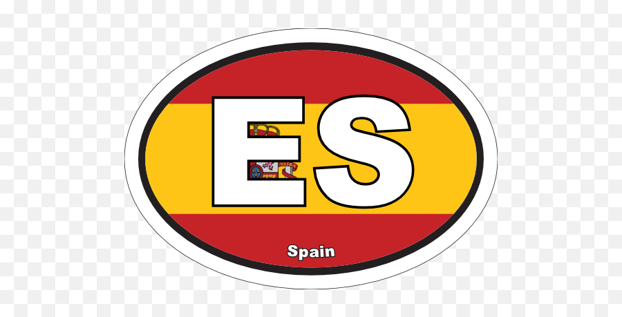 Spain Es Flag Oval Sticker Emoji,Spanish Mexican Flag Emoji