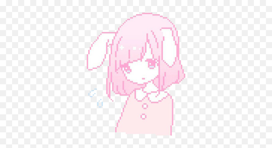 Sad Bunny Bunnygirl Aesthetic Sticker By Nobody - Aesthetic Anime Bunny Ears Emoji,Bunny Girls Emoji