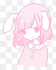 Sad Bunny Bunnygirl Aesthetic Sticker By Nobody - Aesthetic Anime Bunny Ears Emoji,Bunny Girls Emoji