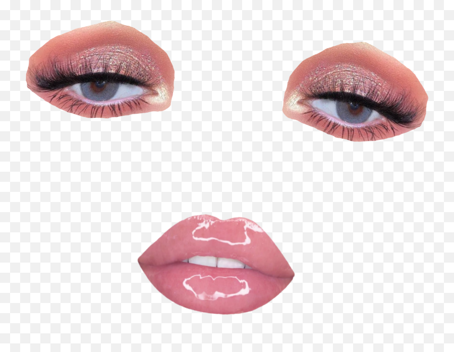 Lips Eyes Face Cute Sticker - Lip Care Emoji,Eye Lip Eye Emoji
