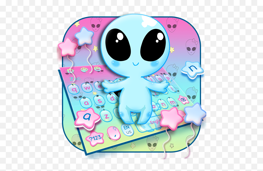 Cute Alien Keyboard - Dot Emoji,Green Alien Emoji Android