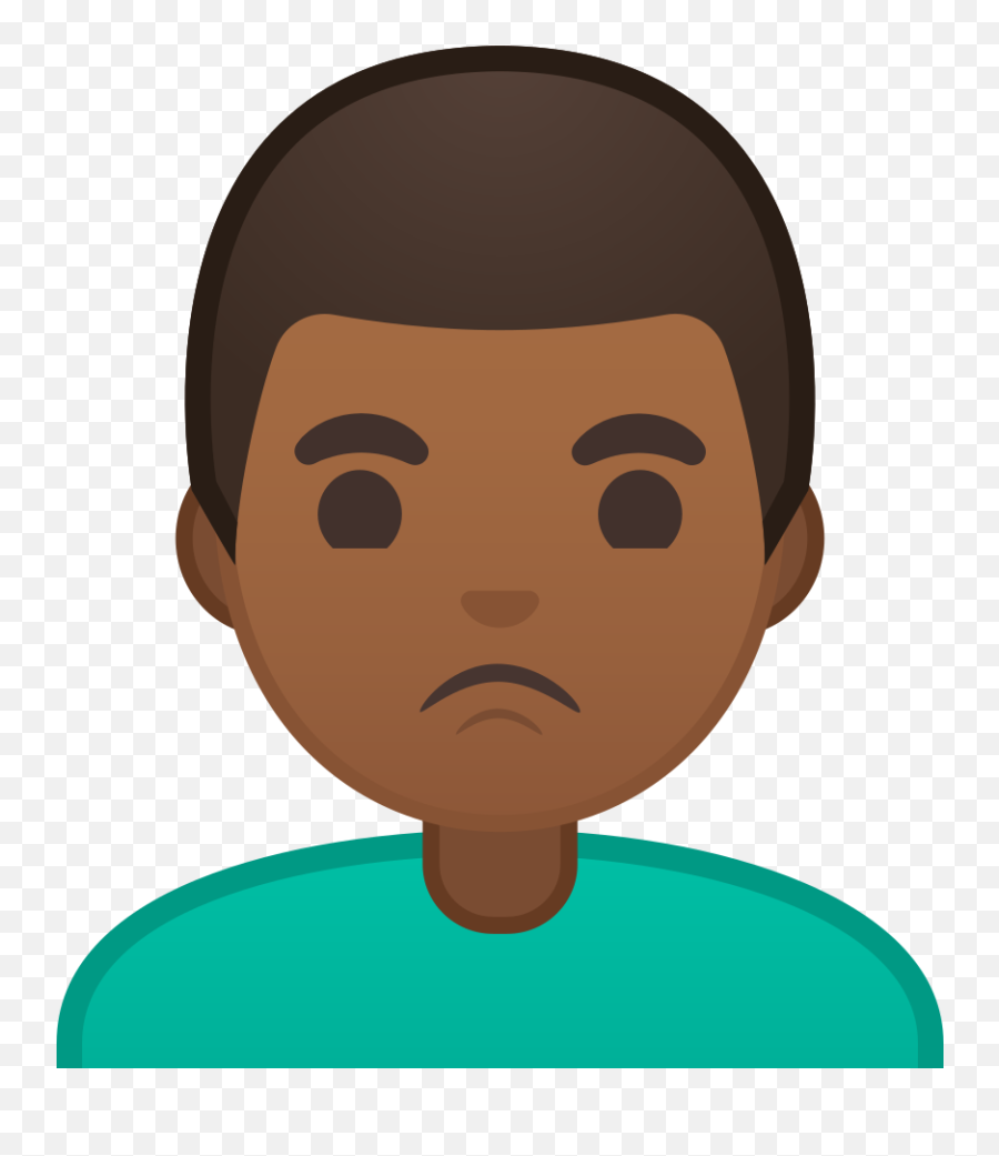 Medium - Black Man Emoji,Emoticon Haciendo Pucheros