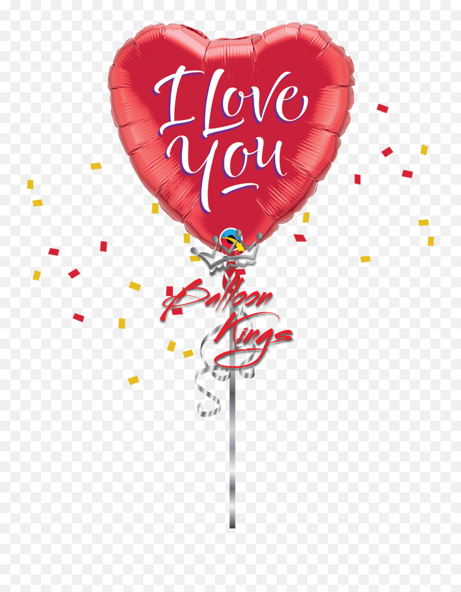 I Love You Heart - Red Heart Foil Balloon Emoji,Emoji Heart Balloons