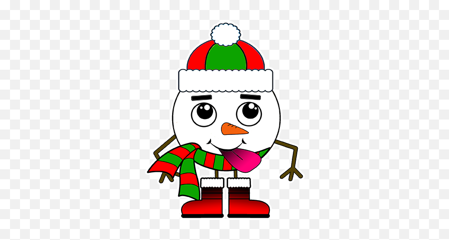 Lex Snowman By Luis Maldonado - Hostoben Emoji,Emoji Blushing With Tongue Sticking Out