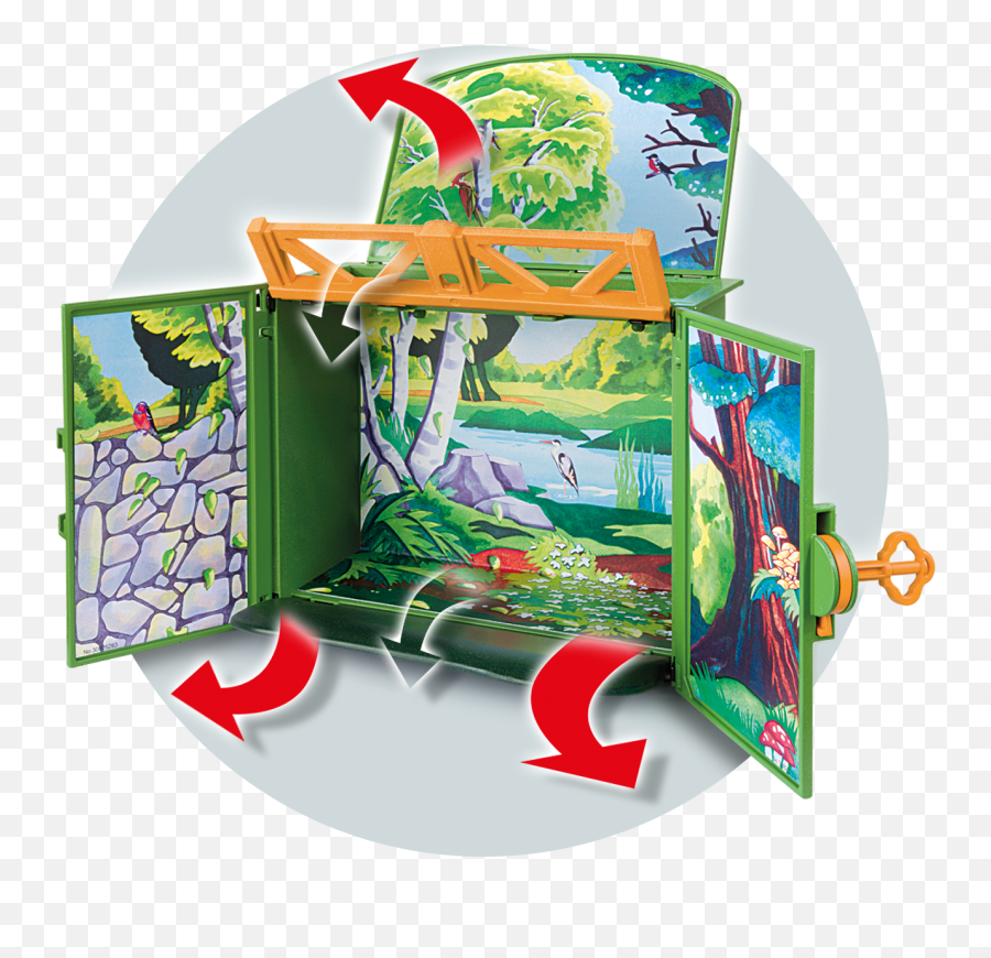 Playmobil Secret Forest Animals Play Box 6158 Action - Playmobil 6158 Aufklapp Spiel Box Waldtierfütterung Emoji,Emoji Pals Pillow