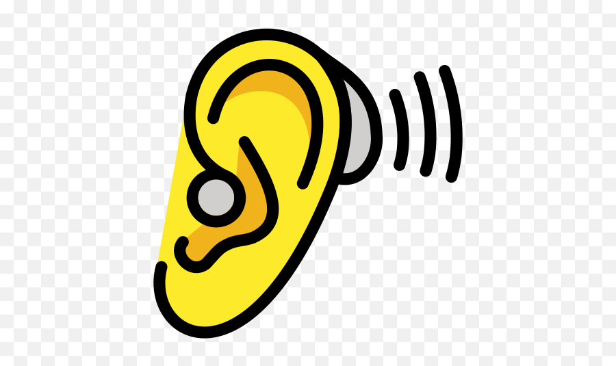 Ear With Hearing Aid Emoji - Ear Hearing Emoji,Ear Emoji