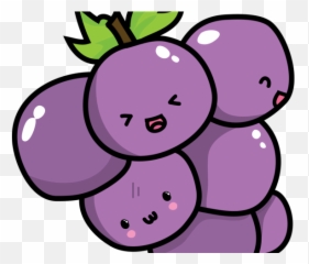Grapes Clipart Kawaii - Kawaii Grapes Emoji,Grape Emoji