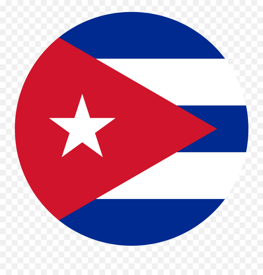 Flag Of Cuba Flag Download - Cuba Flag Circle Png Emoji,Bandera De Colombia Emoji