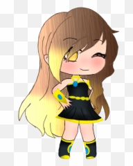 Gold Gacha Life Girl - Fictional Character Emoji,Gacha Heartless Boy With Emojis
