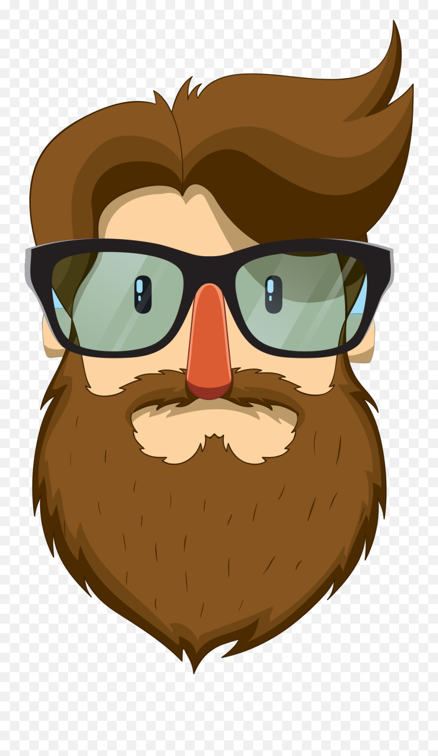 Beard Man Moustache Clip Art - Bearded Man With Glasses Png Man With Moustache And Beard Cartoon Emoji,Bearded Man Emoji