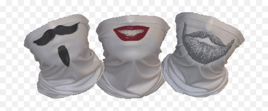 Neck Gaiters With Smiles Or Beards Emoji,Scrunchy Face Emoticon