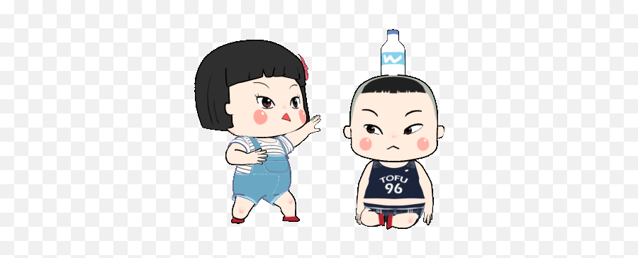 Cute Cartoon Pictures Cute Love - Ilikesticker Co Khing Khing Emoji,Funny Gif Of Girl Emotions Songs