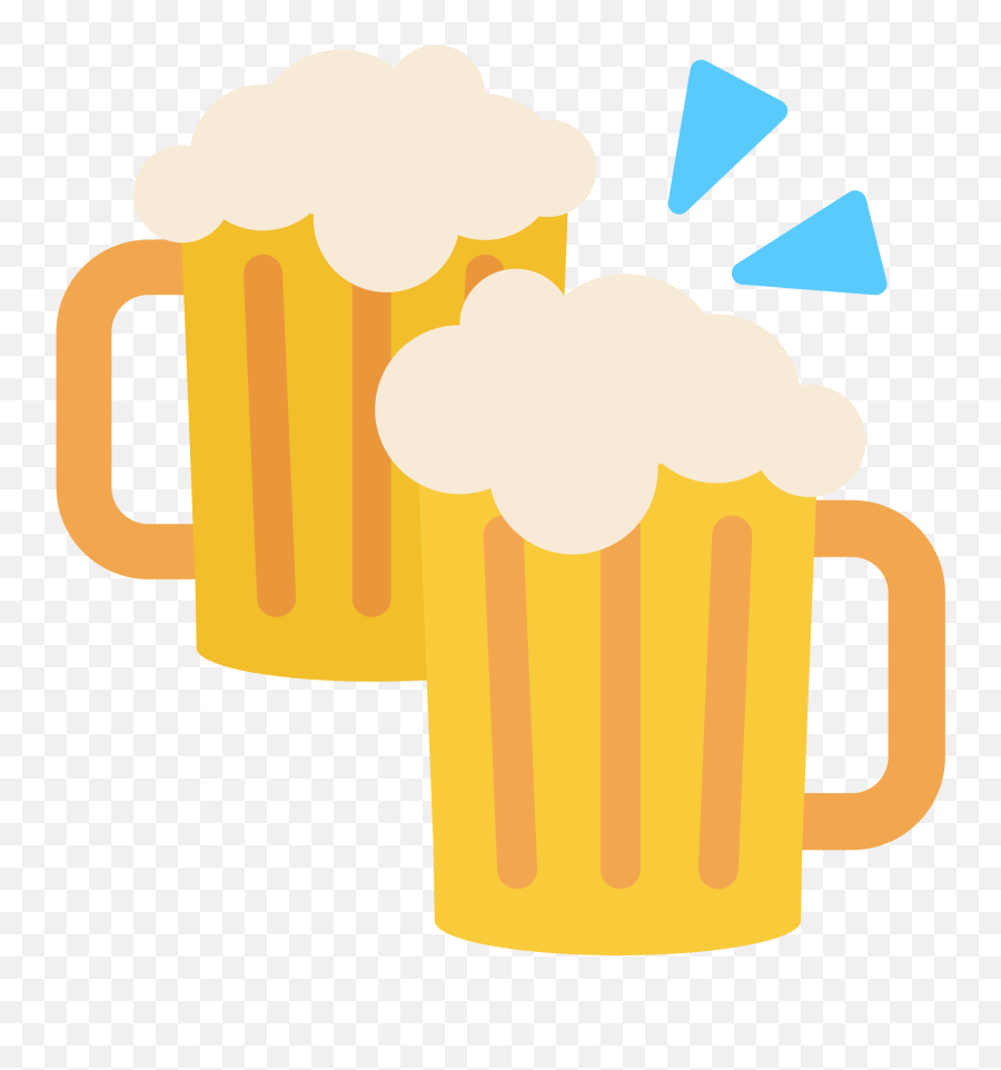 Clinking Beer Mugs Emoji - Emoji Cerveja,Beer Emoji