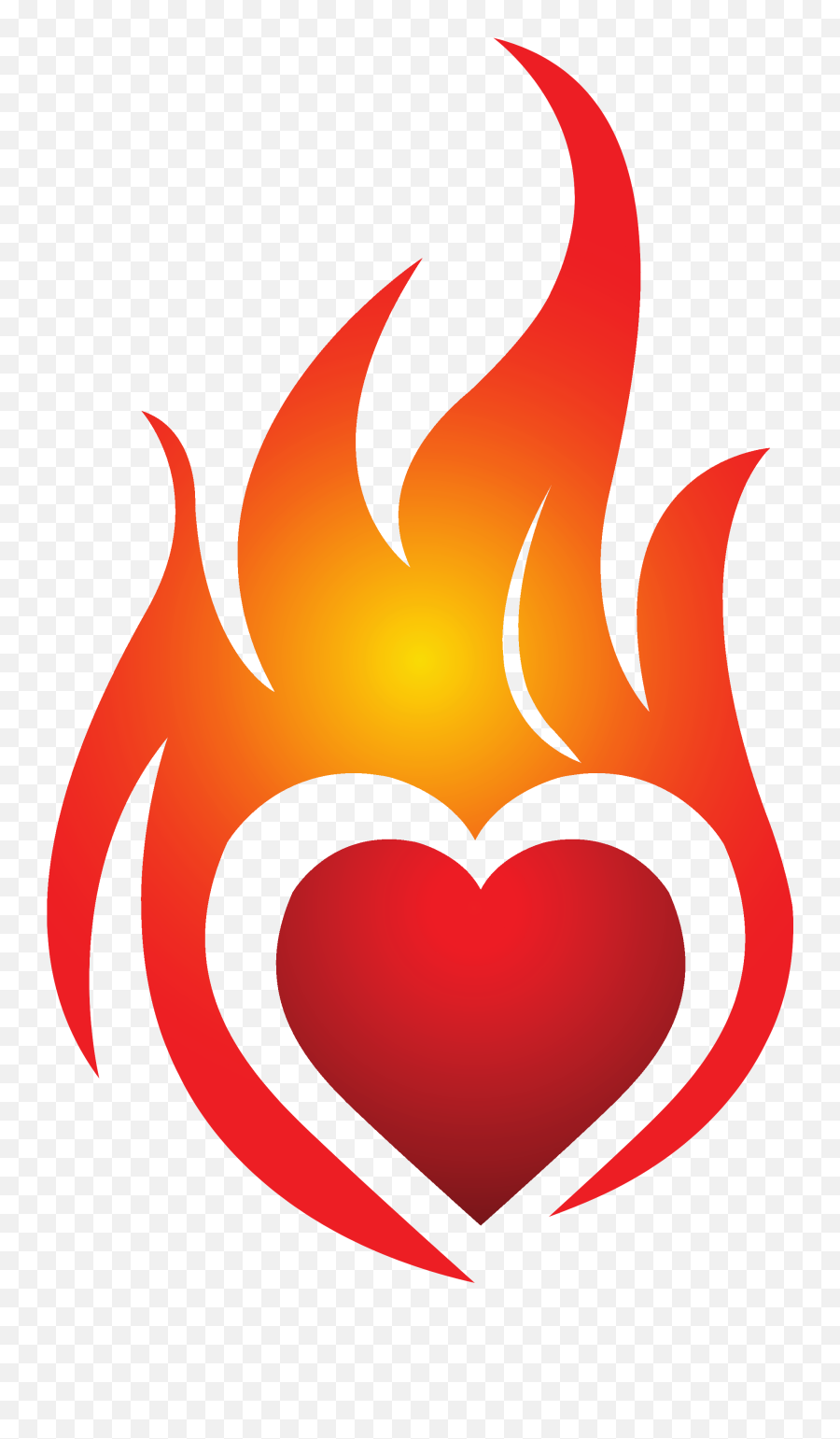 Fire Clipart - Transparent Heart On Fire Clipart Emoji,Fire Emoji Clipart