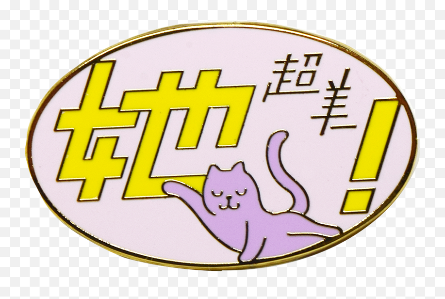 Kitty Doesnu0027t Care Chinese Pronoun Pins U2013 Paradise Systems Emoji,Pronoun Emojis