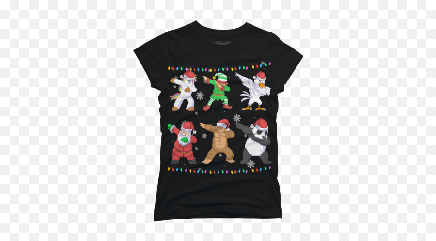 Panda Womenu0027s T - Shirts Design By Humans Emoji,Christmassanta Heart Eyes Emoji