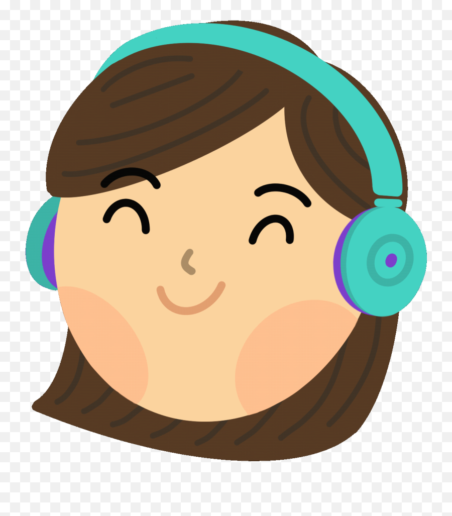 Happy Girl Sticker By Armoniaec For Ios U0026 Android Giphy Emoji,Headhpone Emoji