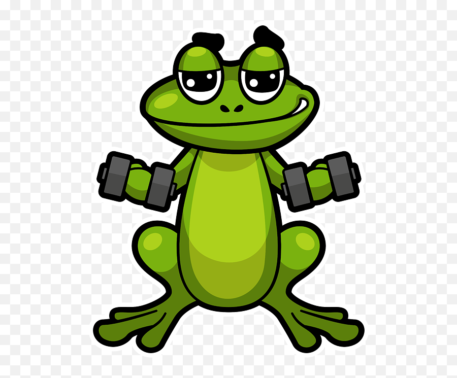Frog At Biceps Training With Dumbbells Puzzle Emoji,Frog Emoji Not Apply