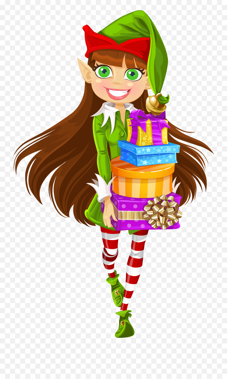 Christmas Elves Clipart Transparent - Clip Art Library Emoji,Woman Elf Emoji