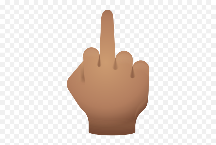 Obscene Gesture Medium Skin Tone Icon In Emoji Style,Skin Emoji