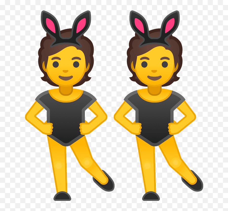 Women With Bunny Ears Emoji - Women With Bunny Ears Emoji,Woman With Bunny Ears Emoji