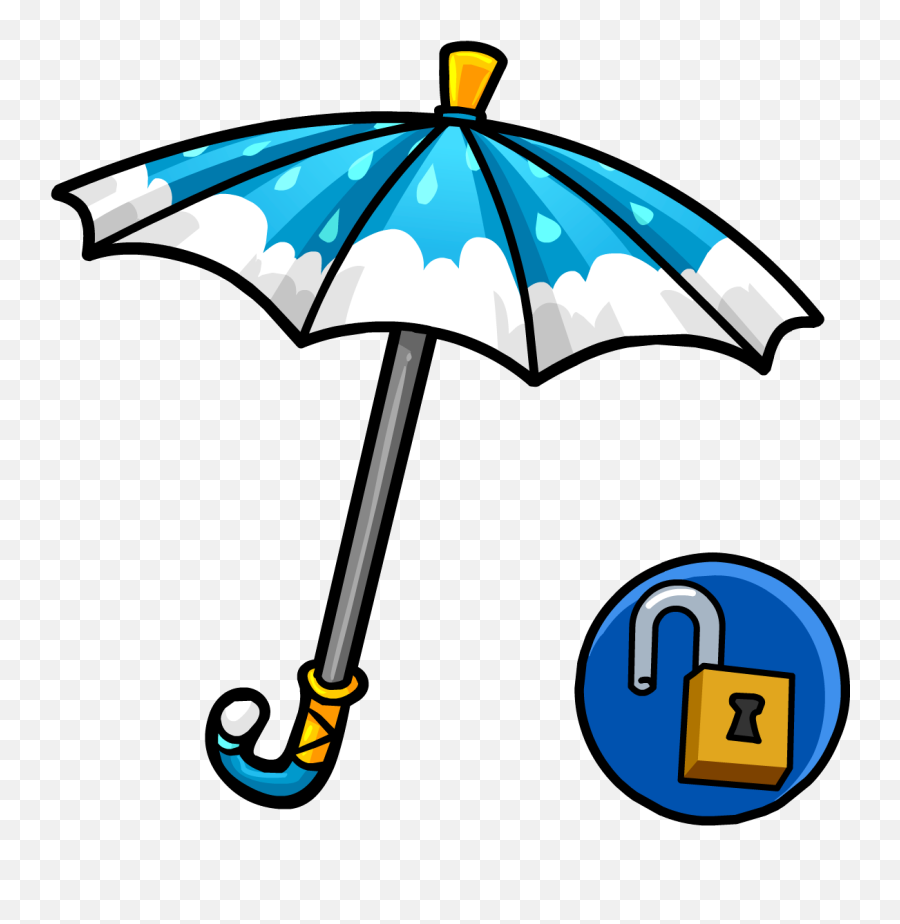 Cloudy Umbrella - Club Penguin Umbrella Emoji,10 Umbrella Rain Emoji