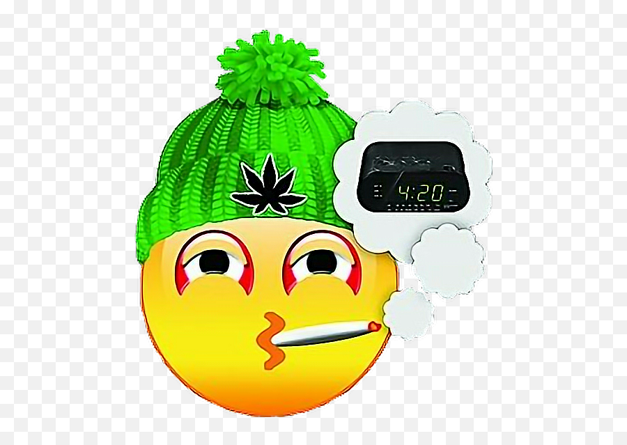Emoji 420 Sticker By Villacolorex - De Emoji Con Marihuana,H Emoji