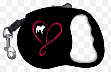 Heart Infinity Pug Retractable Dog - Language Emoji,Coffee Cup And Poodle Emoji
