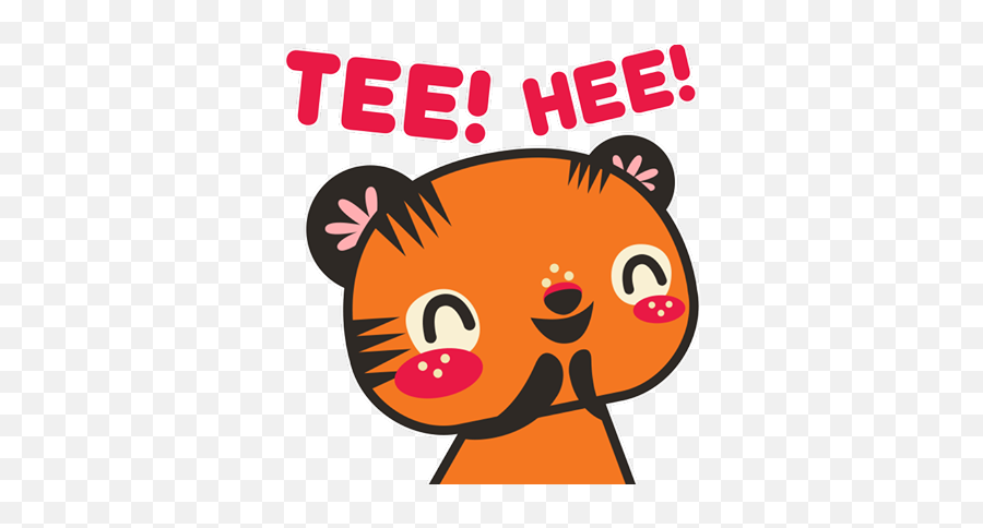 Facebook Messenger Tigerbell Stickers Free Download - Dot Emoji,Tee Hee Hee Emoji
