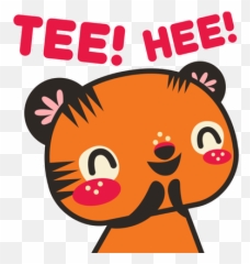 Facebook Messenger Tigerbell Stickers Free Download - Dot Emoji,Tee Hee Hee Emoji