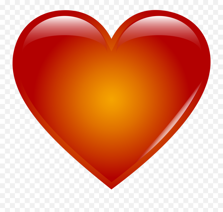 Heart Png Images Outline Emoji Pink - Orange And Red Heart,Giant Heart Emoji