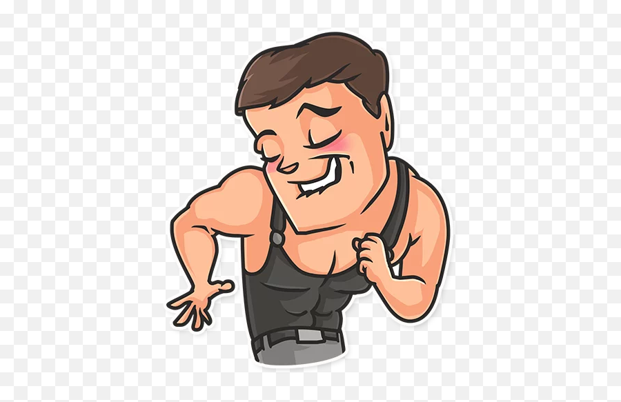 Telegram Sticker 23 From Collection Cinema Male Heroes - Happy Emoji,Strong Man Emoji Art