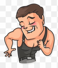 Telegram Sticker 23 From Collection Cinema Male Heroes - Happy Emoji,Strong Man Emoji Art
