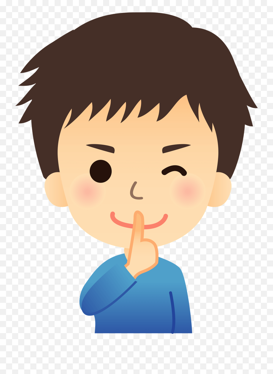 Man Has A Secret Clipart Free Download Transparent Png - Boy Keeping Secret Clipart Emoji,Secret Smiles Emoji