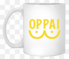 Oppai White Mug 11oz 2 - Sided Mug Emoji,Trucker Emoticon