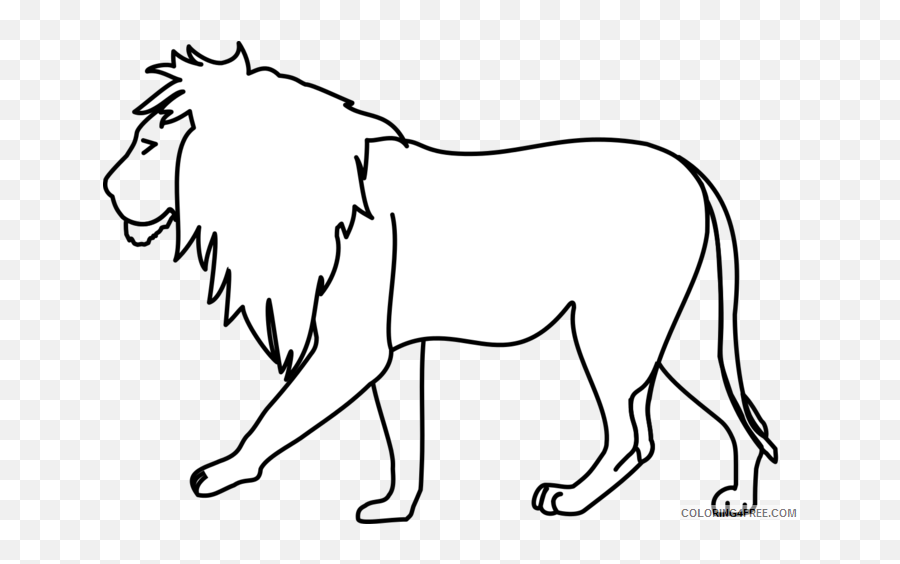 Lion Outline Coloring Pages Lion Outline Drawing Jvbjin - Clip Art Emoji,Gun Skull And Pie Emoji Roblox