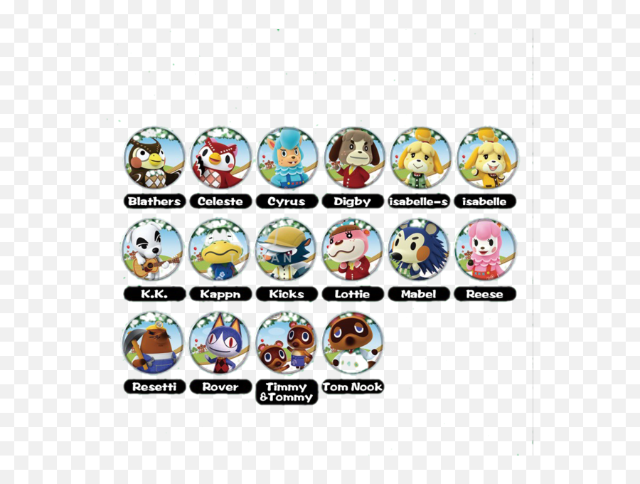 Animal Crossing New Horizons Amiibo Nfc Coin 16 Piece Full - Dot Emoji,Animal Crossing Learning Emotions