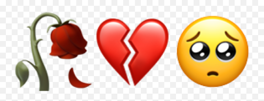 Broken Brokenheart Sad Sticker - Broken Heart Sad Love Png Text Emoji,Sad With Flower Emoji
