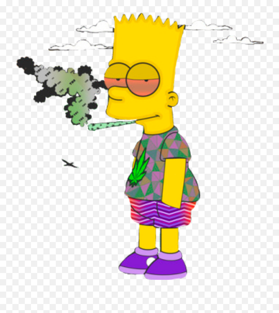 Memezasf Bart Supreme Simpsons Sticker By Supremeasf - Bart Simpson Weed Png Emoji,Homer Simpson Mem Emoji