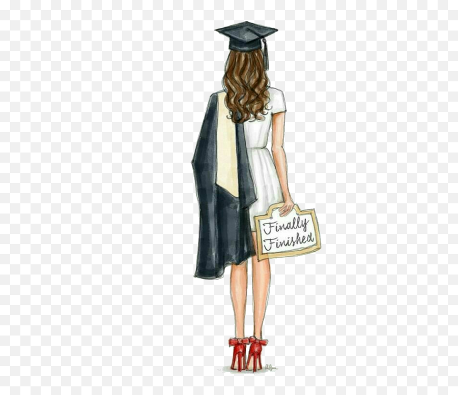 Girl Estudiante Termino La Sticker By Angieortega360 - Graduate Student Girl Drawing Emoji,Emoji De Graduacion