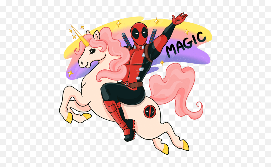 Vk Sticker 21 From Collection Deadpool Download For Free - Mythical Creature Emoji,Free Deadpool Emojis
