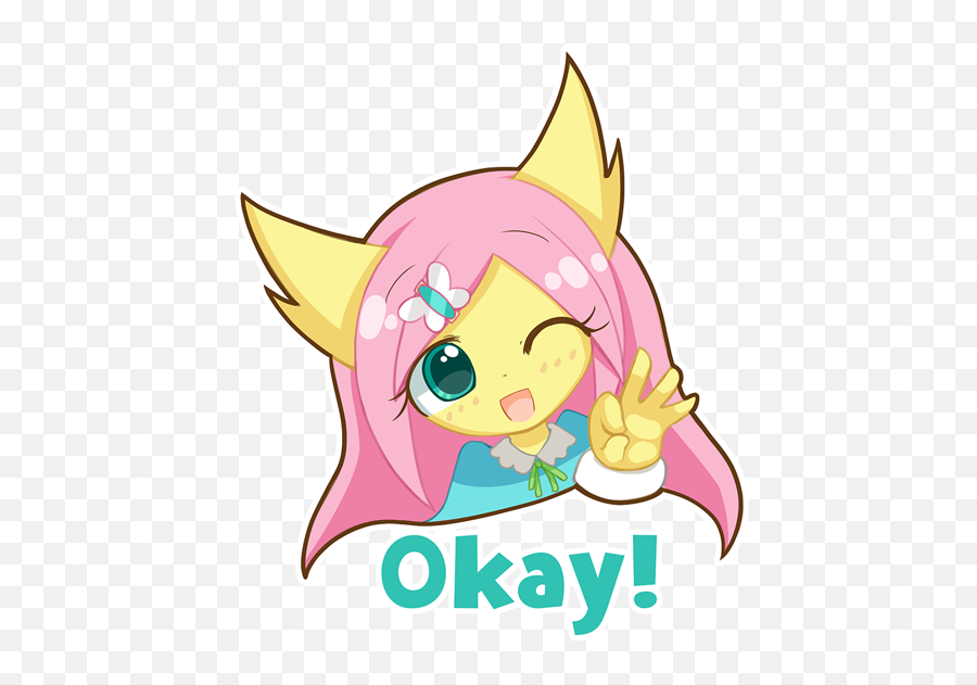 2240579 - Safe Artisthowxu Fluttershy Cute Emoji Fictional Character,Okay Emoji